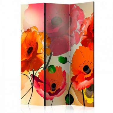 Paravento - Velvet Poppies [Room Dividers] - 135x172