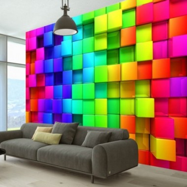Fotomurale - Colourful Cubes - 350x245
