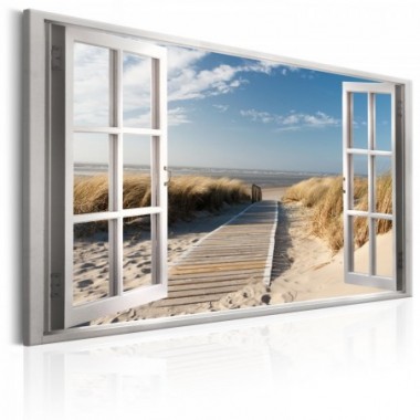 Quadro - Window: View of the Beach - 90x60