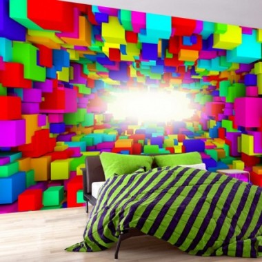 Fotomurale adesivo - Light In Color Geometry - 343x245