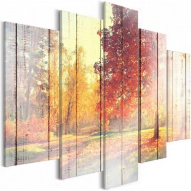 Quadro - Autumn Sun (5 Parts) Wide - 100x50