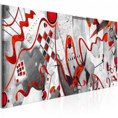 Quadro - Red Ribbons (1 Part) Wide - 100x45