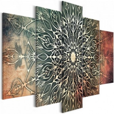 Quadro - Center (5 Parts) Wide Green - 200x100