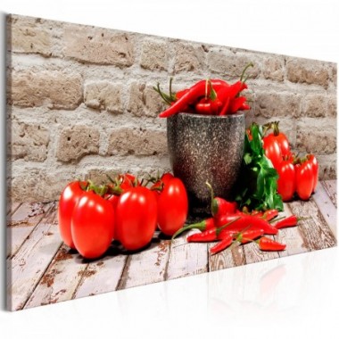 Quadro - Red Vegetables (1 Part) Brick Narrow - 150x50