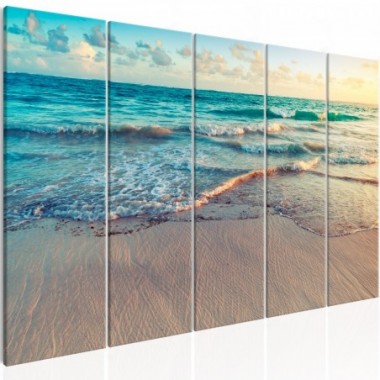 Quadro - Beach in Punta Cana (5 Parts) Narrow - 200x80