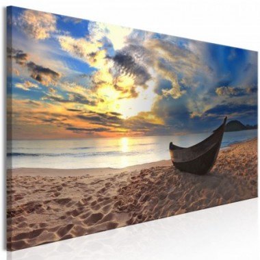 Quadro - Boat on the Beach (1 Part) Narrow - 120x40
