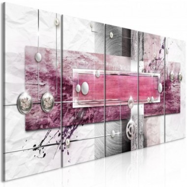 Quadro - Mysterious Mechanism (5 Parts) Narrow Pink...