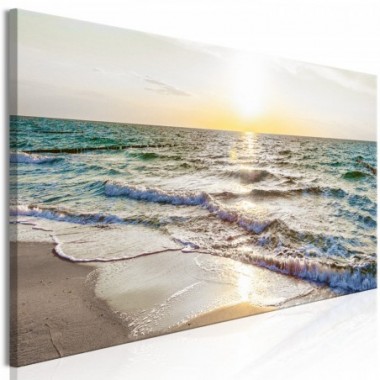 Quadro - Calm Waves (1 Part) Narrow Grey - 120x40