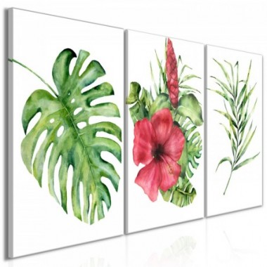 Quadro - Red Hibiscus (3 Parts) - 120x60