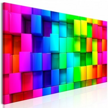 Quadro - Colourful Cubes (1 Part) Narrow - 150x50