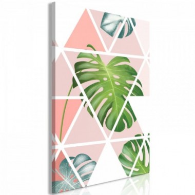 Quadro - Geometric Monstera (1 Part) Vertical - 40x60