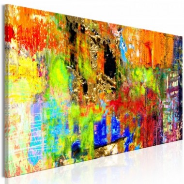 Quadro - Colourful Abstraction (1 Part) Narrow - 135x45
