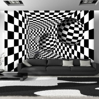 Fotomurale - Black & White Corridor - 400x280