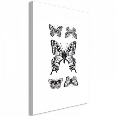 Quadro - Five Butterflies (1 Part) Vertical - 80x120