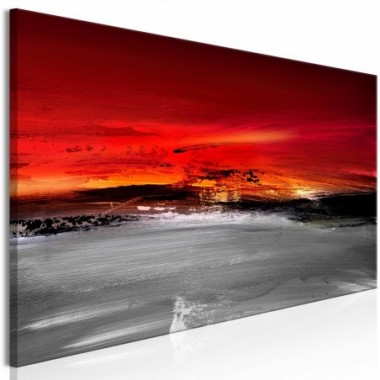 Quadro - Crimson Landscape (1 Part) Narrow - 135x45