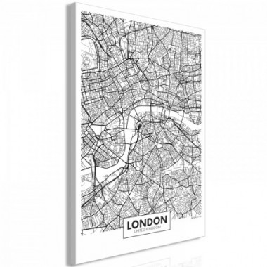 Quadro - Map of London (1 Part) Vertical - 40x60