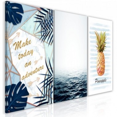 Quadro - Pineapple Quote (3 Parts) - 120x60