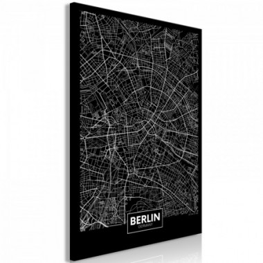Quadro - Dark Map of Berlin (1 Part) Vertical - 80x120