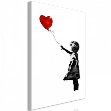Quadro - Banksy: Girl with Balloon (1 Part) Vertical...