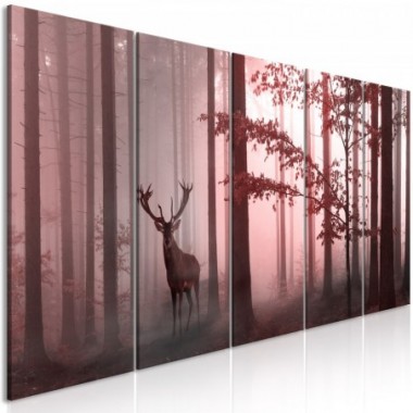 Quadro - Morning (5 Parts) Narrow Pink - 200x80