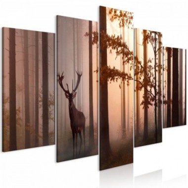 Quadro - Morning (5 Parts) Wide Brown - 100x50