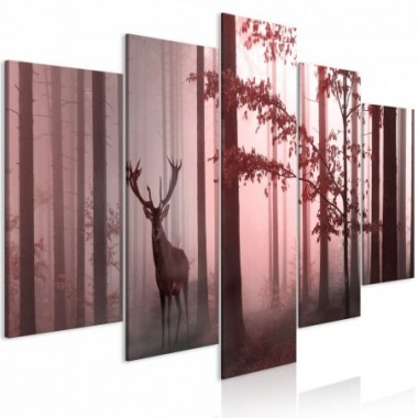 Quadro - Morning (5 Parts) Wide Pink - 100x50