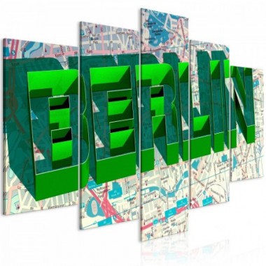 Quadro - Green Berlin (5 Parts) Wide - 100x50