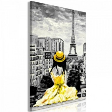 Quadro - Paris Colour (1 Part) Vertical Yellow - 60x90