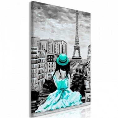 Quadro - Paris Colour (1 Part) Vertical Green - 80x120
