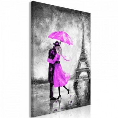 Quadro - Paris Fog (1 Part) Vertical Pink - 60x90