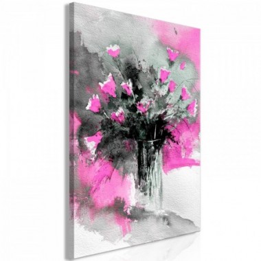 Quadro - Bouquet of Colours (1 Part) Vertical Pink -...
