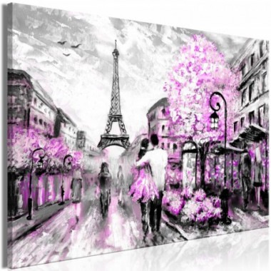 Quadro - Colourful Rendez-Vous (1 Part) Wide Pink -...