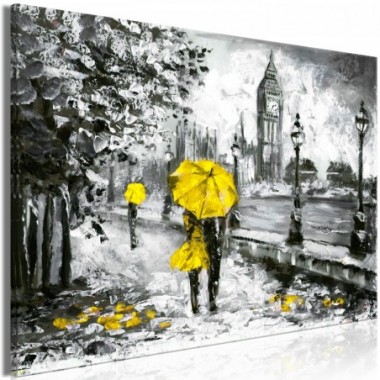Quadro - Walk in London (1 Part) Wide Yellow - 90x60