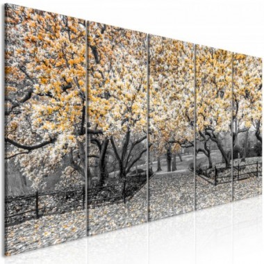 Quadro - Magnolia Park (5 Parts) Narrow Orange - 225x90