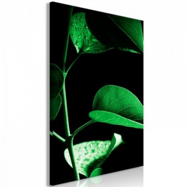 Quadro - Plant in Black (1 Part) Vertical - 40x60