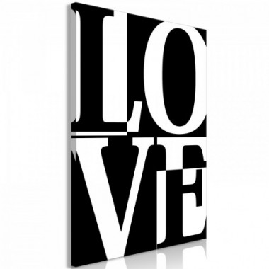 Quadro - Black and White Love (1 Part) Vertical - 60x90