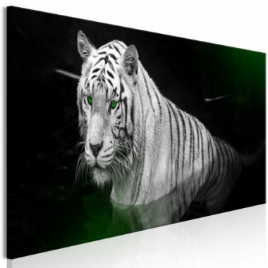 Quadro - Shining Tiger (1 Part) Green Narrow - 120x40