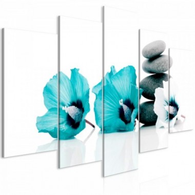 Quadro - Calm Mallow (5 Parts) Wide Turquoise - 200x100