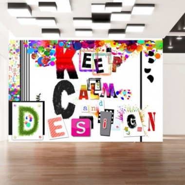 Fotomurale - Keep Calm and Design - 350x245