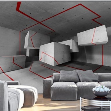 Fotomurale - Red trail - 350x245