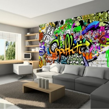 Fotomurale - Graffiti on the Wall - 350x245