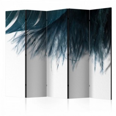Paravento - Dark Blue Feather II [Room Dividers] -...