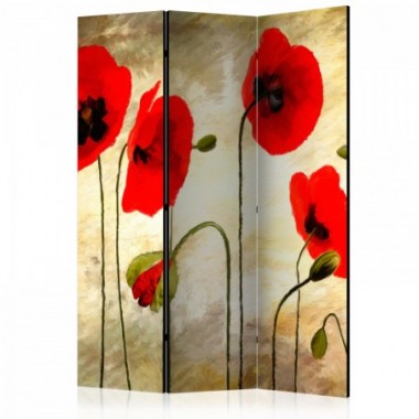 Paravento - Golden Field of Poppies [Room Dividers]...
