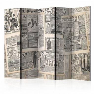 Paravento - Vintage Newspapers II [Room Dividers] -...