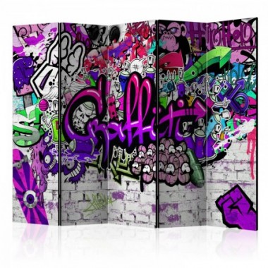 Paravento -  Purple Graffiti [Room Dividers] - 225x172