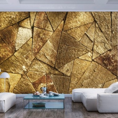 Fotomurale - Pavement Tiles (Golden) - 400x280