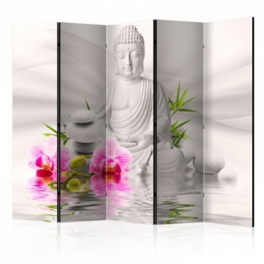 Paravento - Buddha and Orchids II [Room Dividers] -...