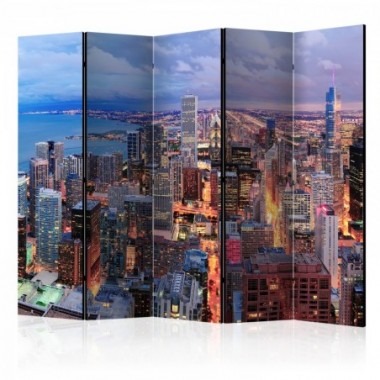 Paravento - Illuminated Chicago II [Room Dividers] -...