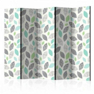 Paravento - Patterned Leaves II [Room Dividers] -...