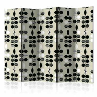 Paravento - Black and White Dots II [Room Dividers]...